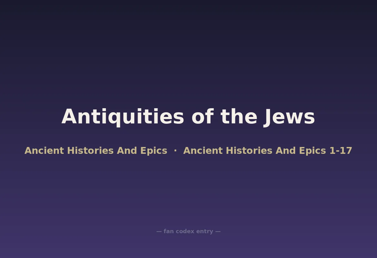 Antiquities of the Jews